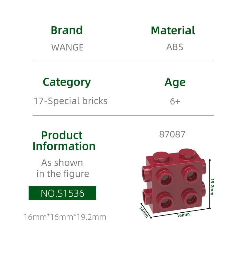 Non-Toxic 73Pcs/Lot 87087 4 Sides 4 Holes Building Blocks Moc Accessories Compatible With Bricks Diy Children Toy Gift