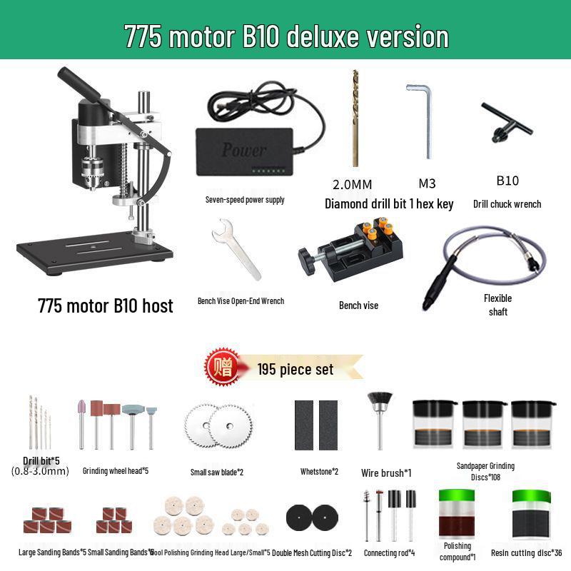 Мини-сверлильный станок с регулируемой скоростью: Компактная электрическая дрель постоянного тока для домашнего прецизионного сверления.