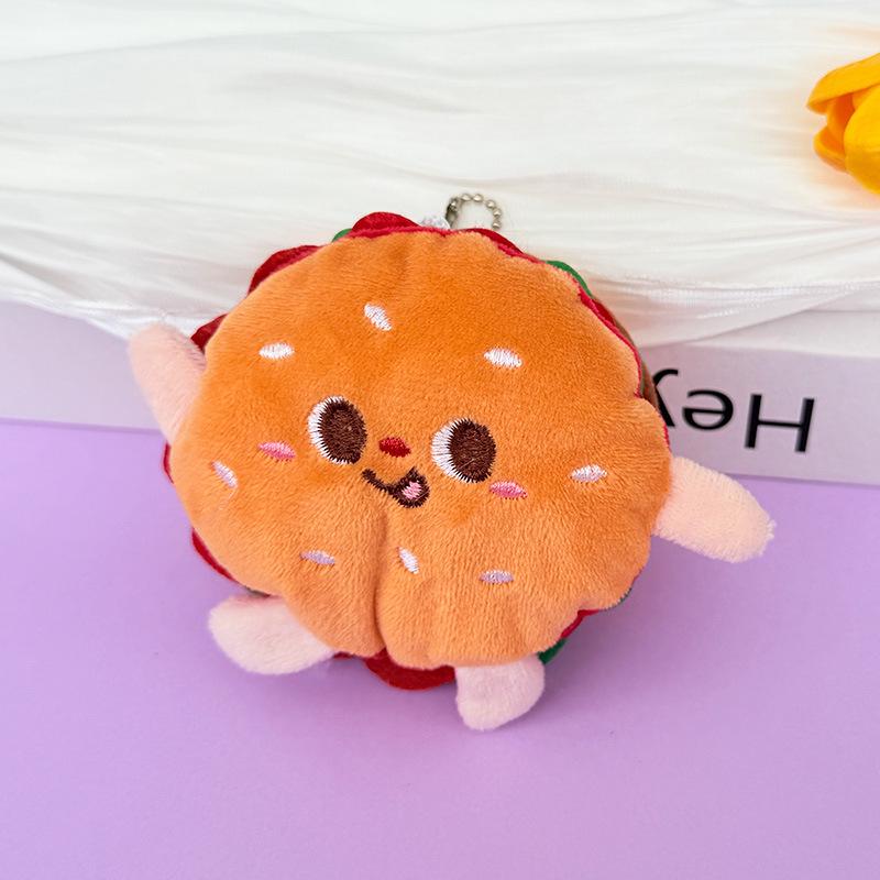 Креативные пищащие брелоки в виде гамбургера, картошки фри и куриной ножки – подарки для кукольного автомата уличной палатки