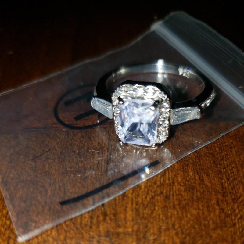 1 шт., Кольцо из белого синтетического сапфира, Помолвочное, Женское обручальное кольцо, Модная бижутерия, Аксессуары, Подарок на годовщину, Размер: 6-10