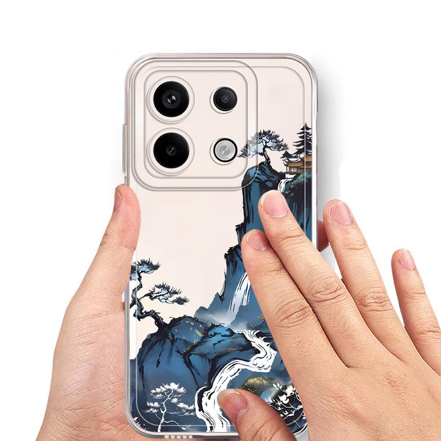 Чехол Art Case 'Горы и Воды' для Xiaomi Redmi Note 14 Pro Plus 13C 12S 9 10 A4 10S 14C 11 Note 13 11S 12 Мягкая Защитная Крышка для Телефона