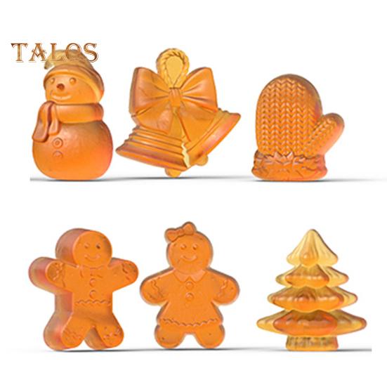 Силиконовая форма, пищевая антипригарная форма для рождественских элементов, легко снимается, многоразовая формочка для печенья, пригодная для использования в духовке