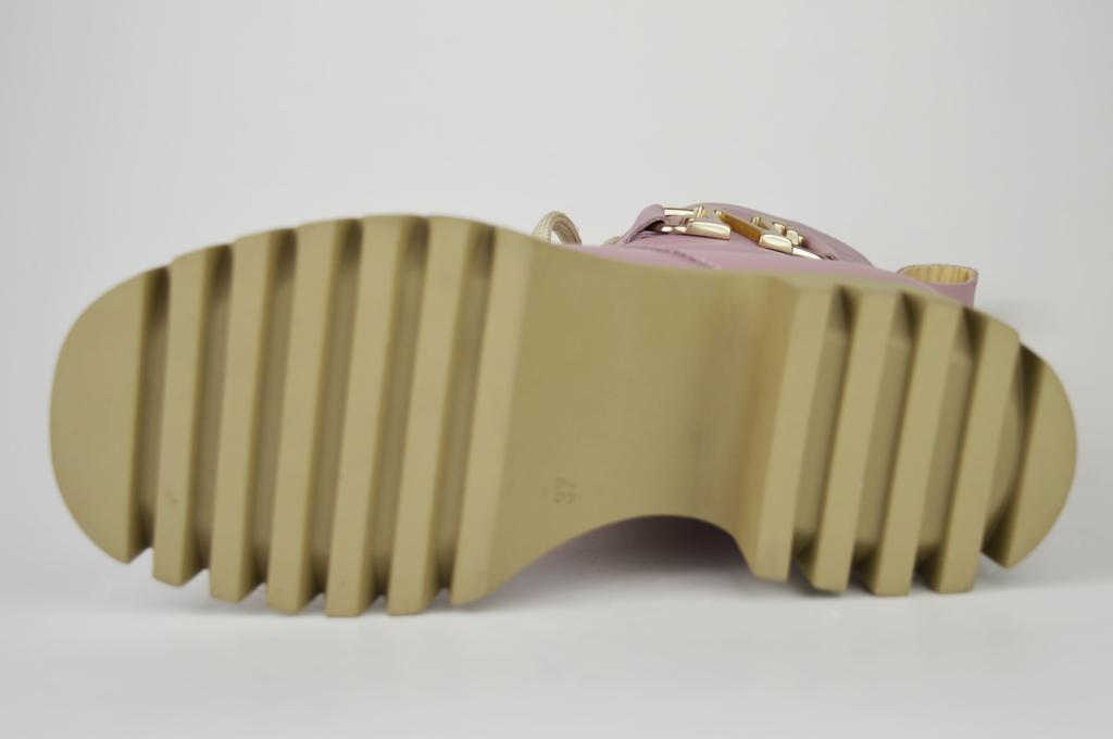 Ботинки кожаные Evromoda 2474 36 Розовые мех