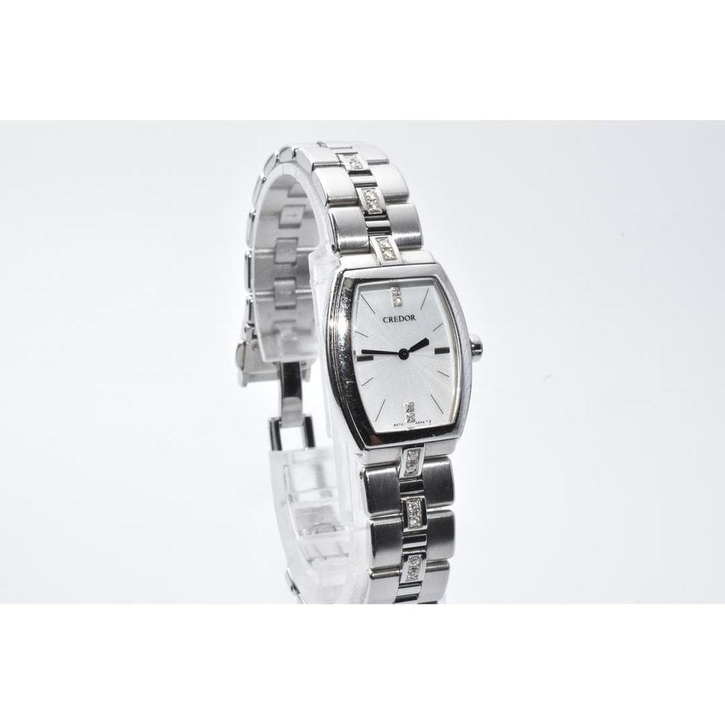 Used SEIKO Credor 5A70-0AF0 Ladies Watch New Battery