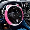 Плюшевый чехол на руль в виде котенка, чехол на ручку автомобиля, милые автомобильные аксессуары для 14,5-15 дюймов