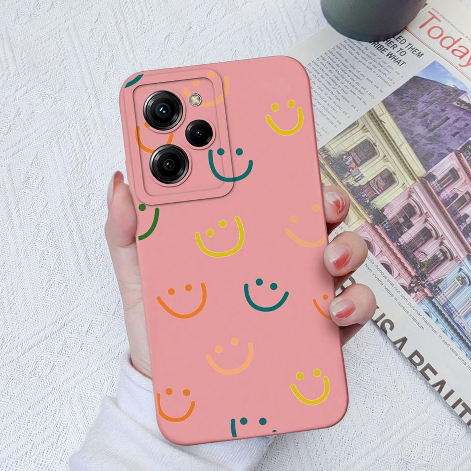Чехол для телефона для Xiaomi Poco C55 M4 Pro X5 Pro X3 X4 F5 F4 Pro, мягкая жидкая силиконовая сумка для телефона, противоударный матовый чехол, модные этикетки для бампера Xiaomi