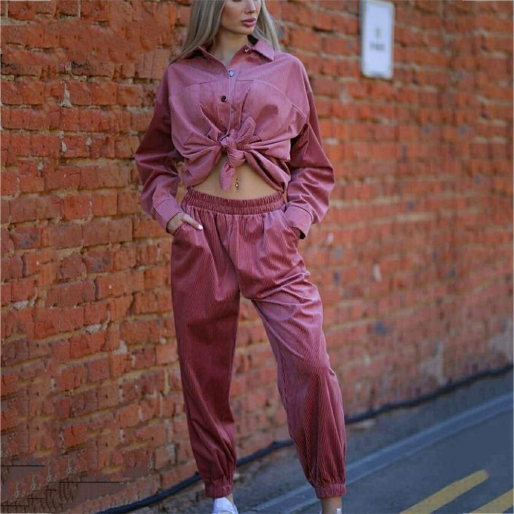 Женский костюм TAOVK : рубашка с длинным рукавом и брюки