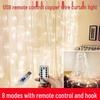 LED Copper Wire Curtain Fairy Lights with Remote Control for Christmas and Holiday Decoration