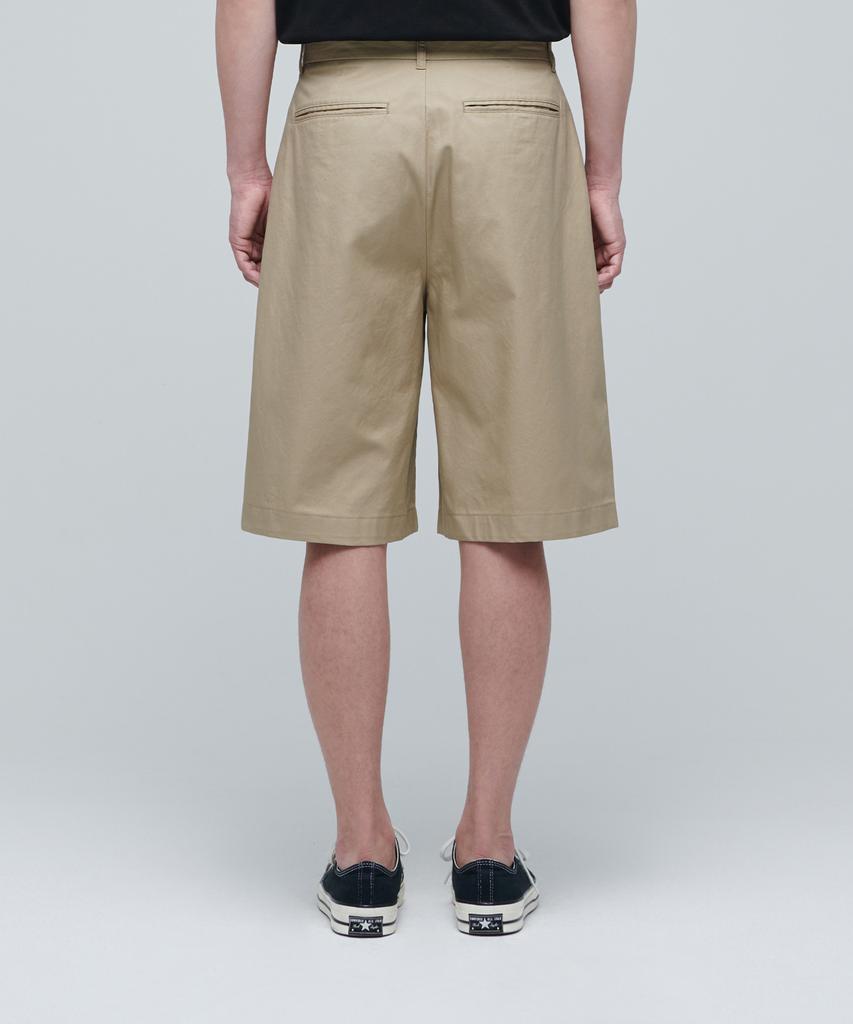 MUSINSA STANDARD Cotton Wide Bermuda Shorts [Beige]