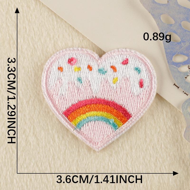 Original Embroidery Label Embroidery Sticker Cartoon Love English Cloth Label Patch Sticker Accessories Cloth Sticker