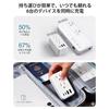Travel Voltage Converter 220V100V Conversion 1 Wide Socket + Step-down 4 USB Ports (2 USB-C) Integrated C BF O Plug Compatible America Europe South