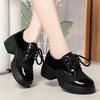 Fashion 2024 Large Size 35-40 Women Creepers Thick Sole Platform Wedge High Heels Punk Rock Gothic Shoes Lace Up Oxfords Spring Heel 6CM