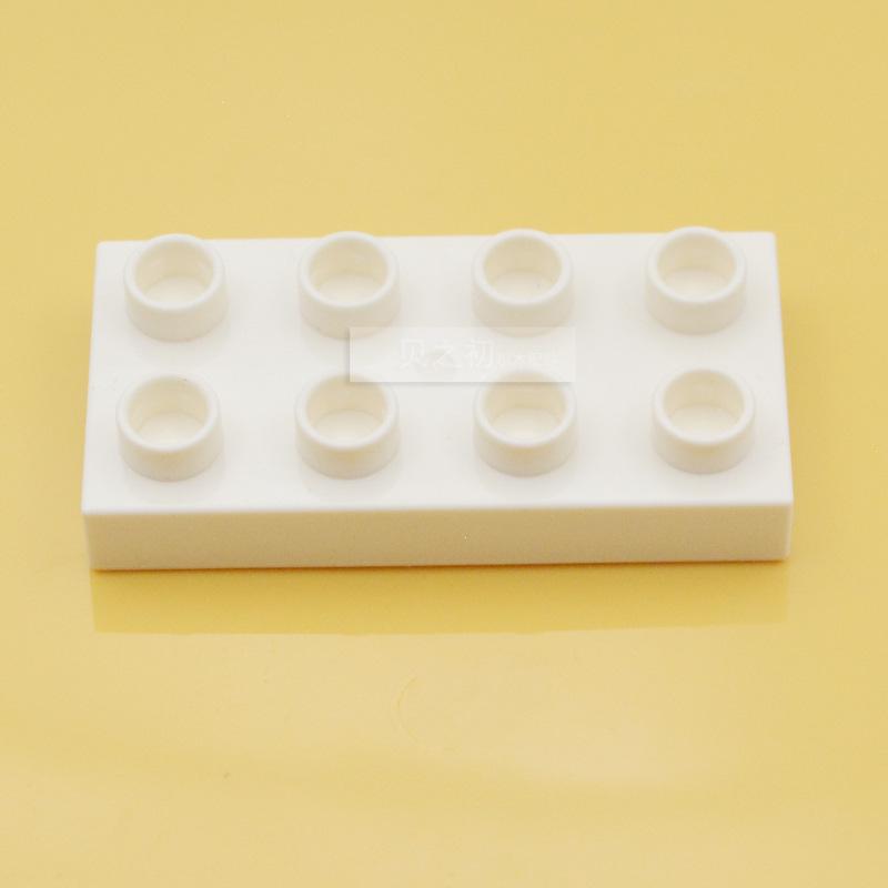 «Большие блоки для самостоятельной сборки, 8 отверстий, половинной высоты 2x4, совместимы с Lego, для раннего образования младенцев и детей ясельного возраста».