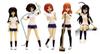 PLATZ Girls Panzer Anglerfish Team Figure Set Cleaning GPF-11 1/35 & Version!