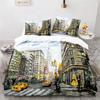 Luxury New 3D Print Statue of Liberty Duvet Cover King Microfiber World Famous Building Bedding Set New York Landmark Cityscape