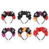 Rose Flower Crown Halloween Skull Hair Hoop Halloween Flower Hairbands  Kids/Children