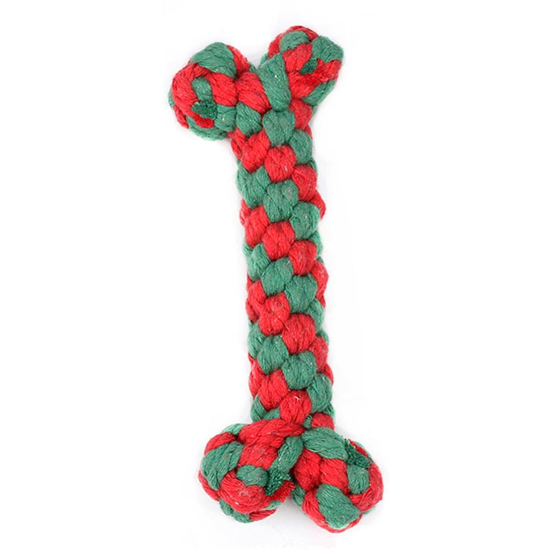 High Quality Durable Cotton Rope Chew Toy for Large Dogs Christmas Holiday Braiding Design Indoor Use for Pet Owners