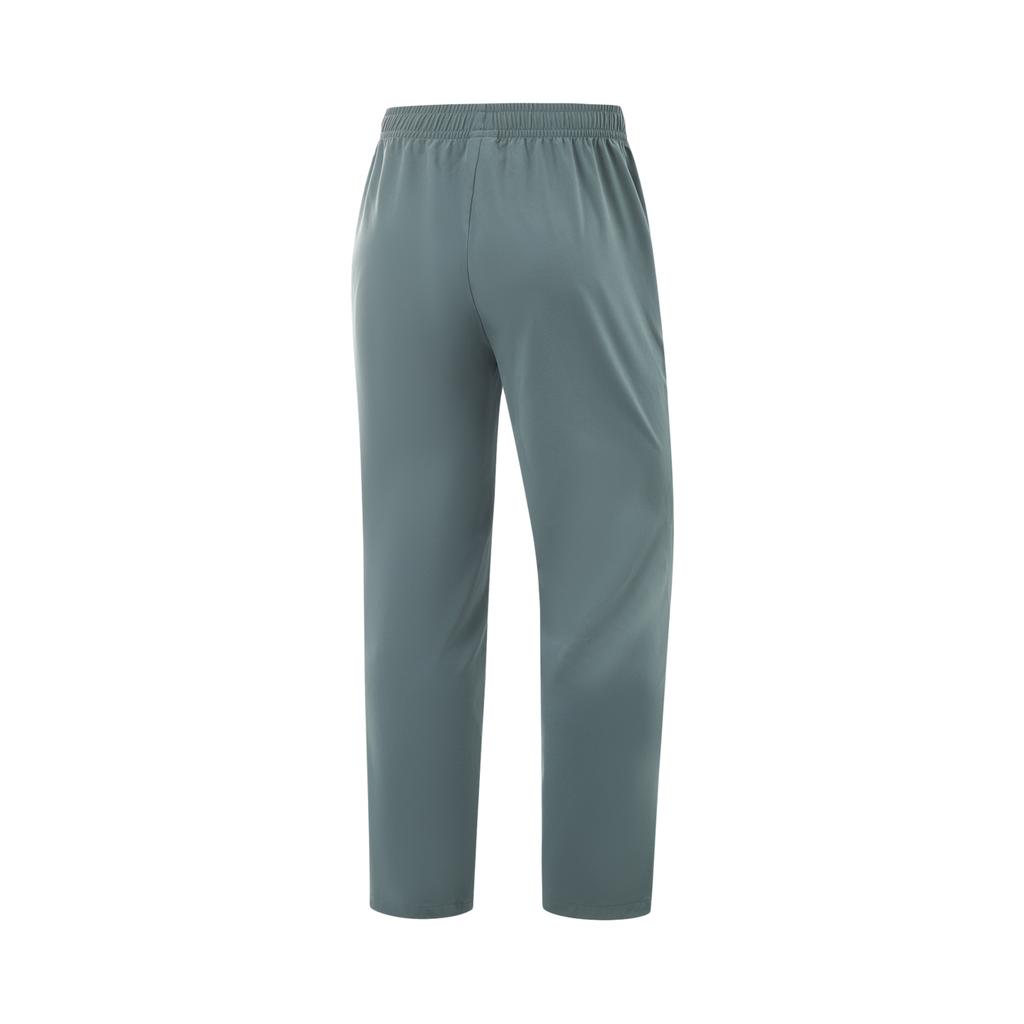 Li Ning Fitness Series Solid Color Casual Simple Lace-Up Knitted Sports Pants Men Pants Storm-Gray AYKV141-4