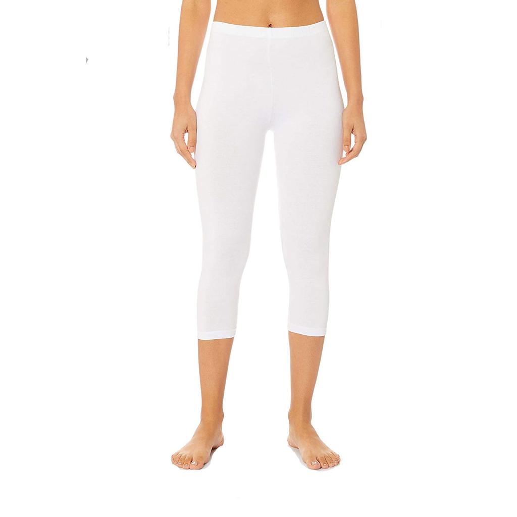 Kota Women 4005 Простые женские леггинсы капри с высокой талией без рисунка и длиной до колена