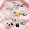 Transparent Pet Hair Storage Box Dog Shape Pet Memorial Keychain Pet Memorial Charm