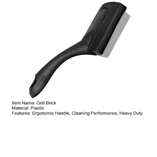 Кирпич для чистки гриля с ручкой-скребком Сверхмощный пемзовый камень Нагар Средство для чистки решетки Инструмент для кухни