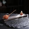 Керамические украшения, изделия ручной работы, прямоугольный чайник, водопад, курильница с обратным потоком, фиолетовая глиняная палочка-держатель для благовоний, курильница для чая, питомец