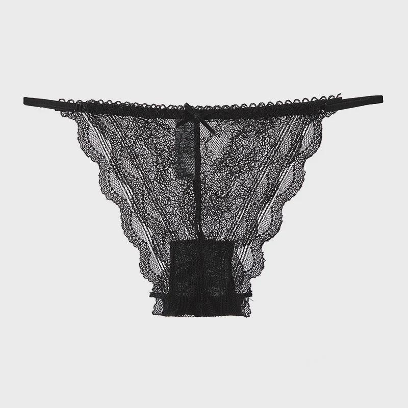 Women's Seamless Low-Waist Ultra-Thin Lace Briefs with Sexy Thin Straps