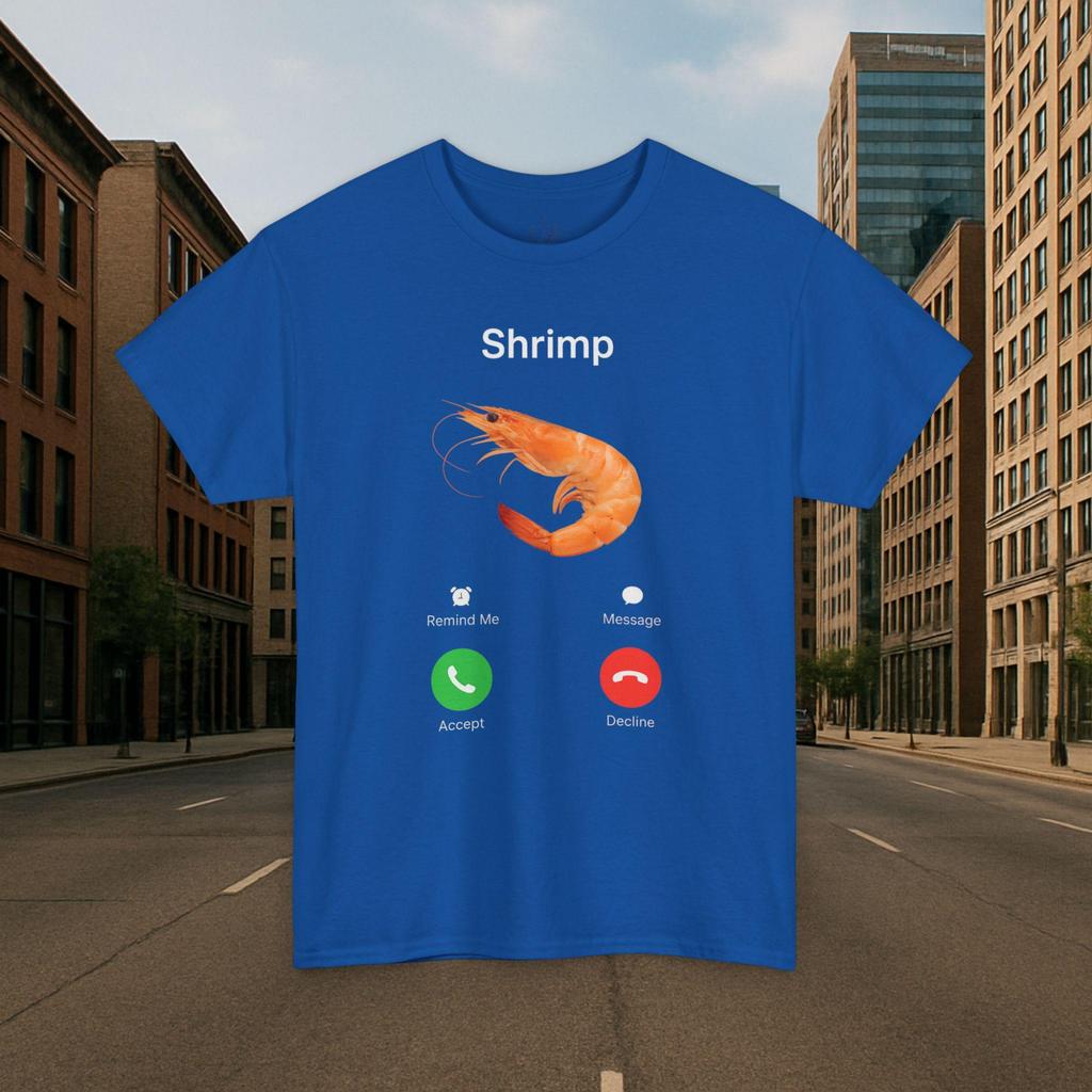 2026 New Shrim Is Calling T Shirt Unisex ShortSleeve Funny Shrimp Meme Tshirt Streetwear Tee Tops for Husband Slim Fit Tshirt