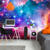 3D Галактика Фотообои Фиолетовая туманность Небо Обои Галактика Космос Фотообои Подходит для Гостиной Спальни Офиса Декор Фотообои