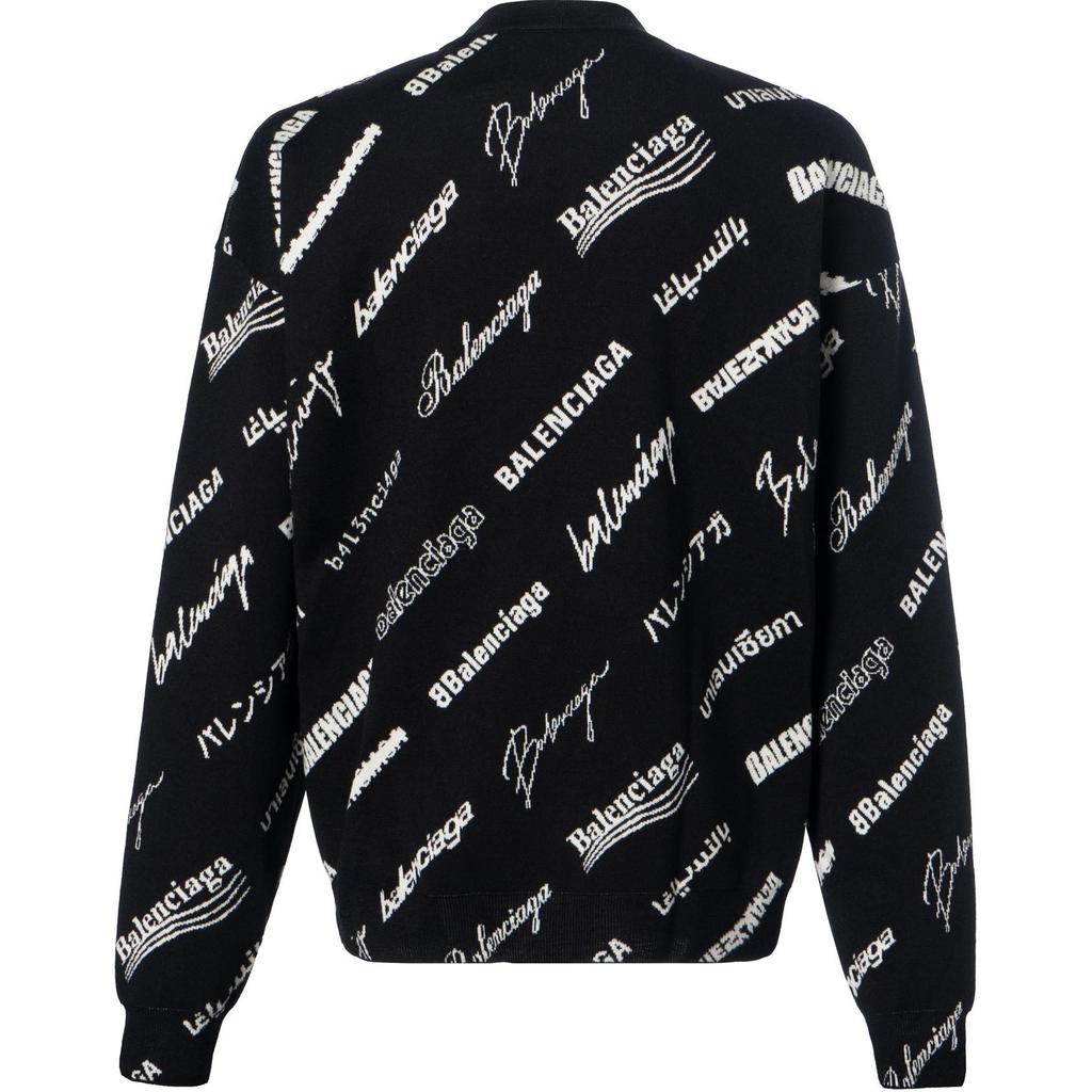 Balenciaga Свитер с принтом логотипа и круглым вырезом 724858T16651070