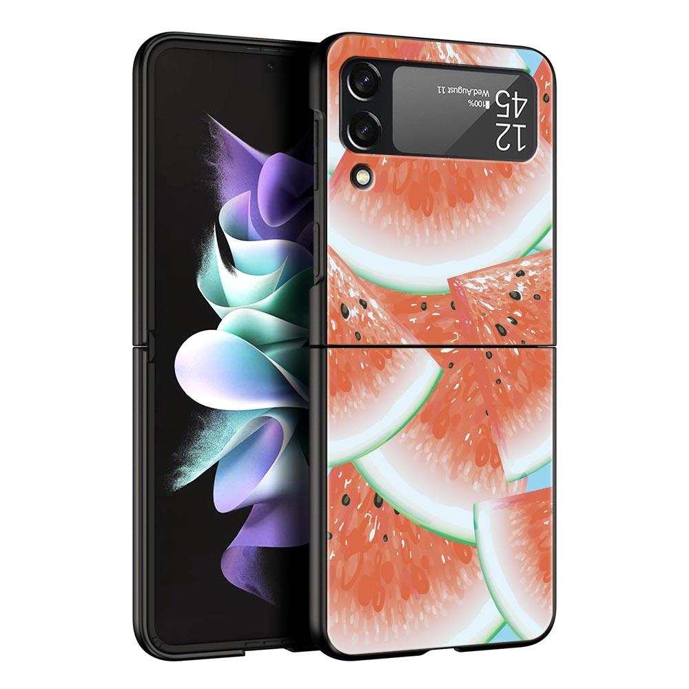 Летний Фруктовый Чехол Арбуз для Телефона Samsung Galaxy Z Flip3 Flip4 Flip5 Чехол-Оболочка для Z Flip 3 4 5 6 7 Жесткая Складная Крышка