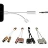 2 в 1 Lightning на 3,5 мм аудио адаптер для наушников зарядный кабель для iPhone 7/7 plus