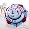 Hamworthy United, Football Club Automatic Opening and Closing, 8 rib Structure Portable Umbrella, Suitable for Men and Women in All Seasons