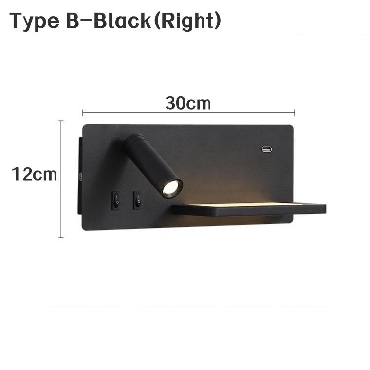 Светодиодные настенные светильники Nordic с USB-портом для зарядки, бра для спальни, кабинета, чтения, настенный светильник с выключателем