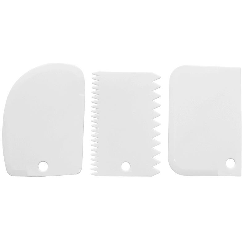3Pcs/Set Dough Icing Fondant Scraper Plastic Cake Baking Cream Modelling Tool