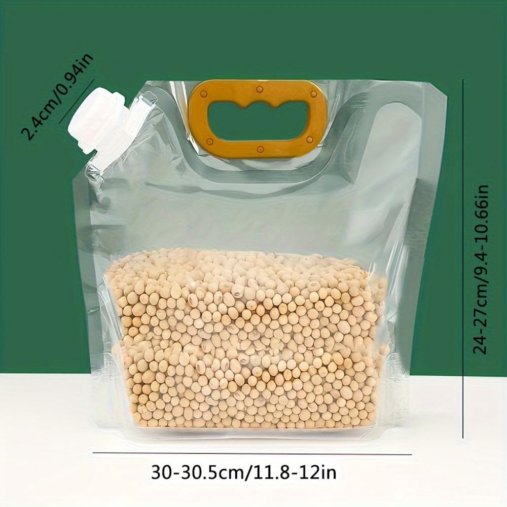 5 шт. многоразовых пакетов для хранения с ручкой и насадкой, дополнительный упаковочный пакет, пакет для сохранения свежести, герметичный пакет для заморозки с защитой от запаха