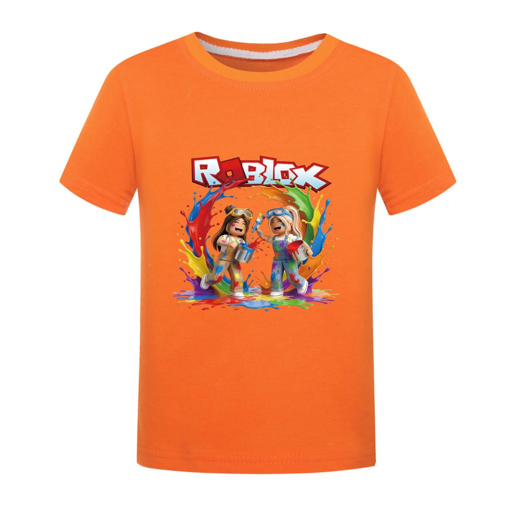 5577 Детская повседневная футболка с принтом Roblox с короткими рукавами