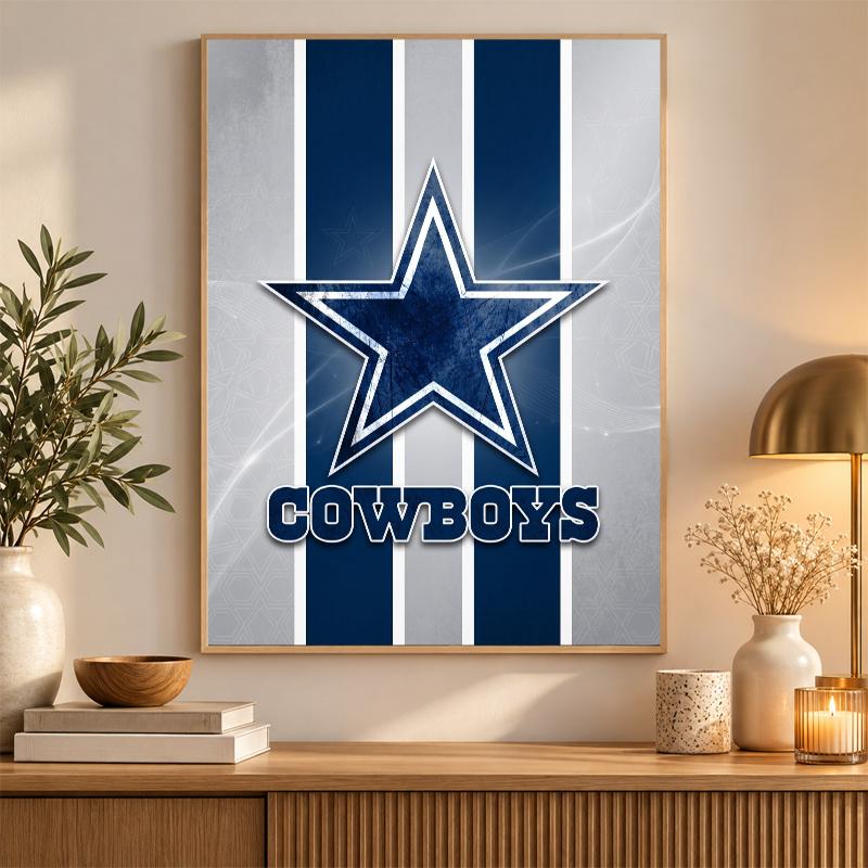Dallas Cowboys Diamond Painting Kit 5D Full Drill DIY Diamond Mosaic Wall Art Home Decor