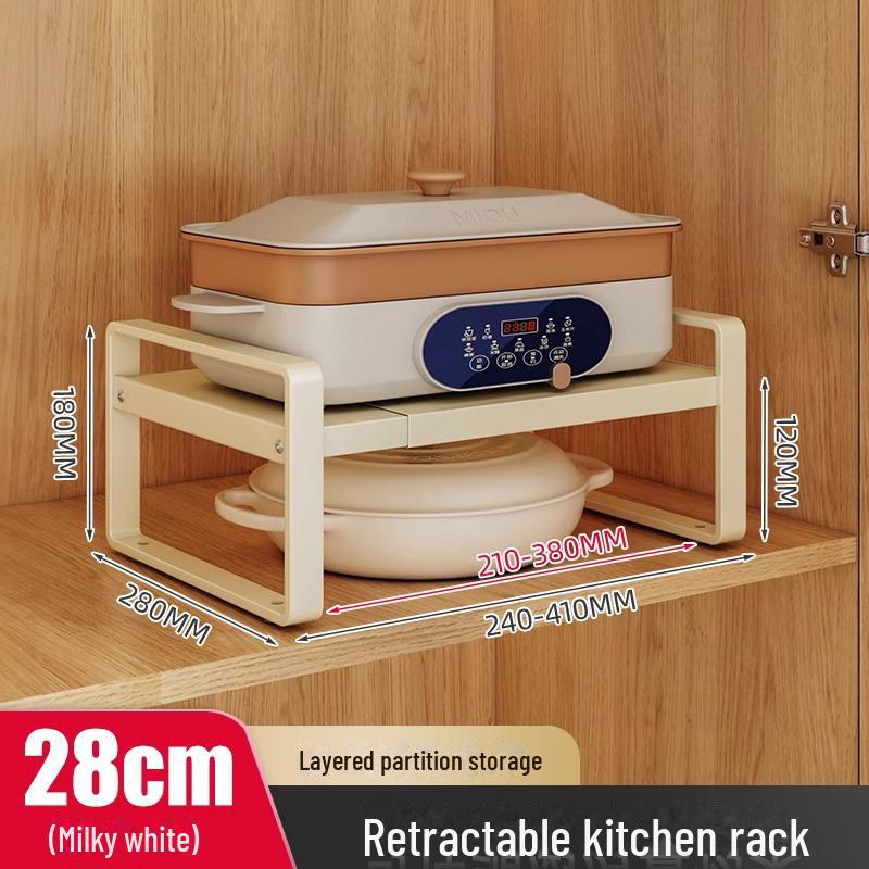 Выдвижная кухонная многоуровневая стойка для хранения для столешницы и микроволновой печи