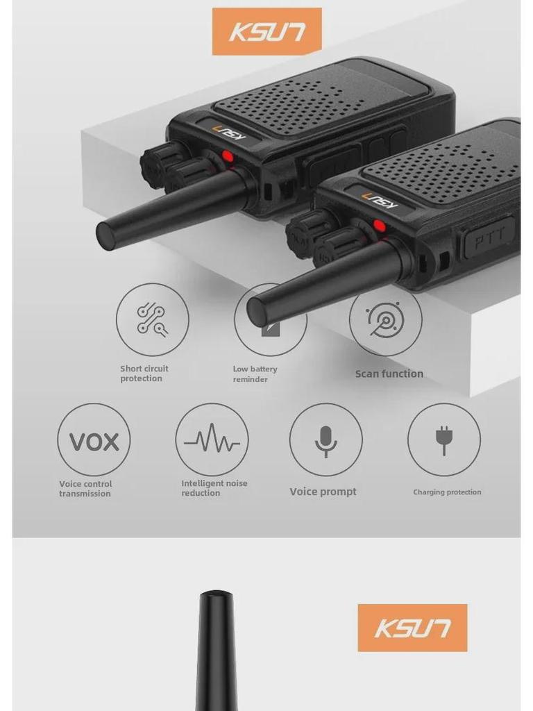 KSU7 8 Вт мощная мини-рация с сильным проникновением сигнала и быстрой зарядкой через USB (х26)