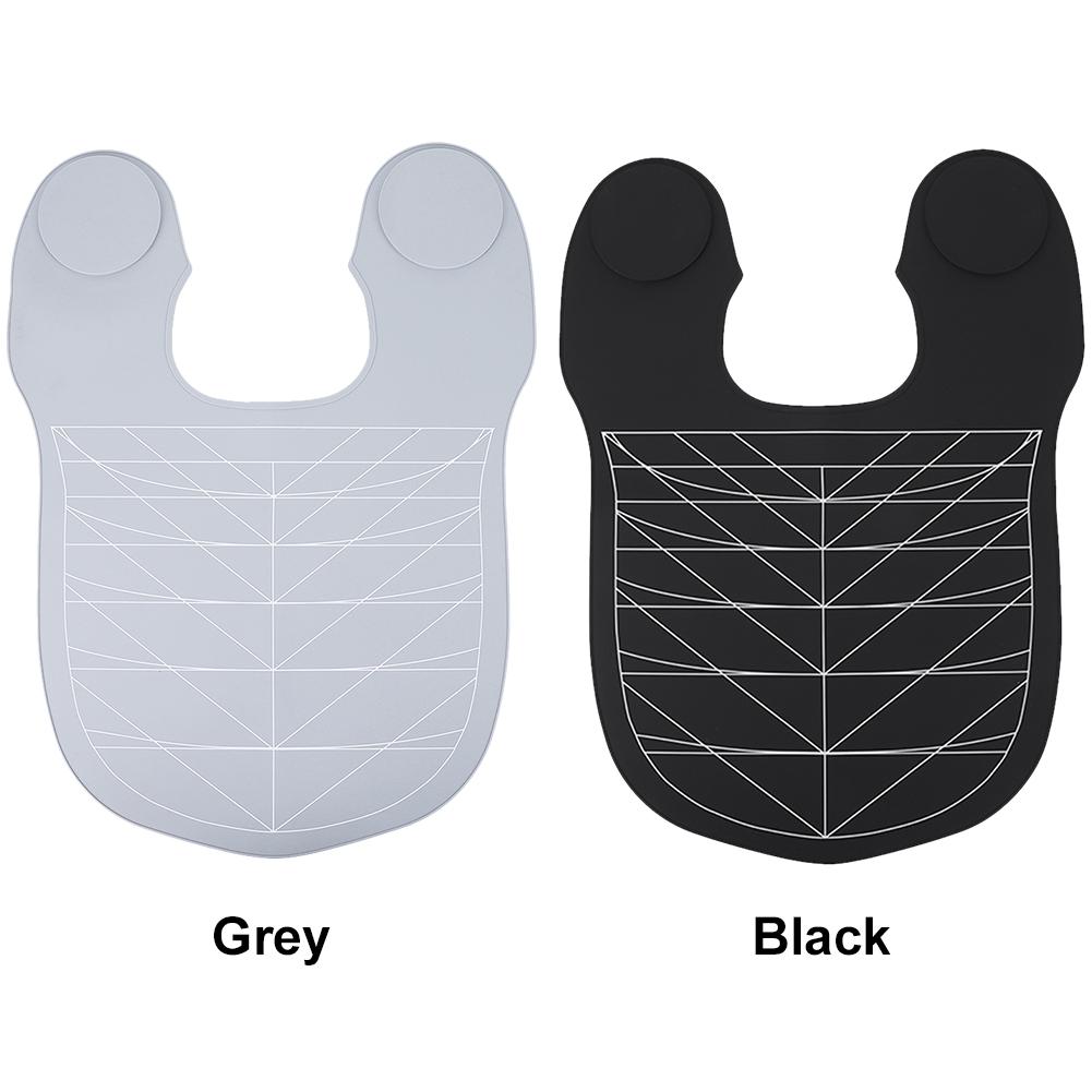 Silicone Hair Cutting Guide Collar Waterproof Hair Dye Shawl with Guidelines Salon Hairdressing Hair Cutting Pad for Salon Home