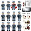 12PCS WWII Chinese Workers' and Peasants' Red Army Soldiers' Figurine Building Block Toys