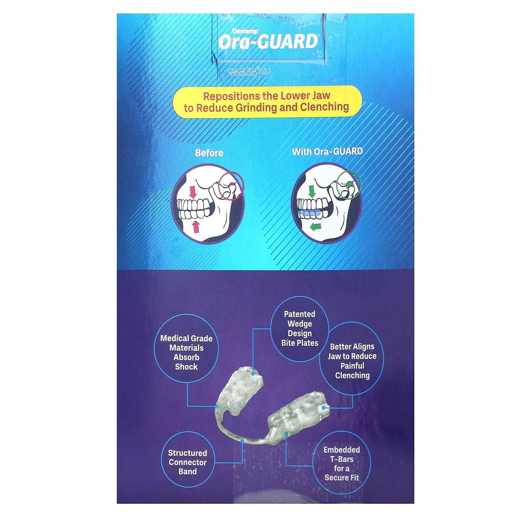 Dentemp Ora-Guard, индивидуальная зубная капа, 1 зубная капа и футляр для хранения