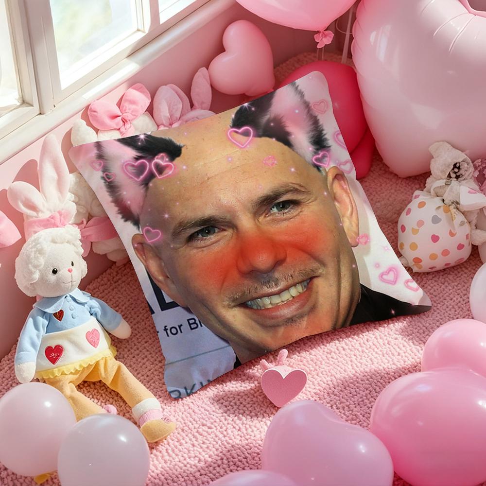 singer P-Pitbull Rapper Cushion Cover Pattern Printed Pillowcase for Living Room Sofa Cushion Cover & Bedroom Decor