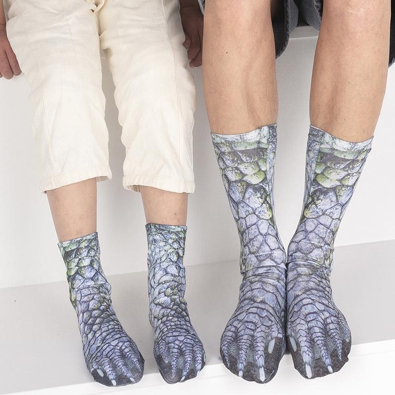 3D Animal Paw Socks Novelty Cute Leg Feet Sock Knee-High Funny Pattern Unisex Adult Women Men Girls Teen Kids Adult Couple Xmas Gifts Dress Crew Socks