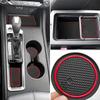 Auovo Anti Dust Mats For Altima Accessories      Interior  Fit Door Pocket Liners Cup Holder Center Console Mats(14Pcs/Set) (Red)