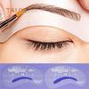 DIY Beauty Eyebrow Template Tools 4 Styles Grooming Stencil Kit Make Up Shaping Cosmetic Tools