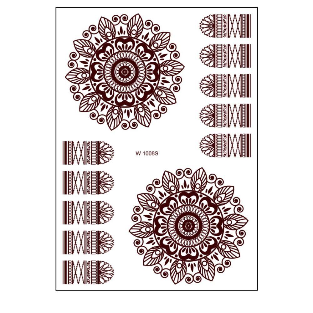 Wedding Tool Body Art Sticker Henna Tattoo Stickers Water Transfer Decals Temporary Tattoo