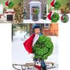 New Grinch Green Monster Plush Christmas Wreath Adorned Festive Holiday Decoration