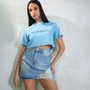 Virgio Women Crop Length Regular Boxy Fit Round Top